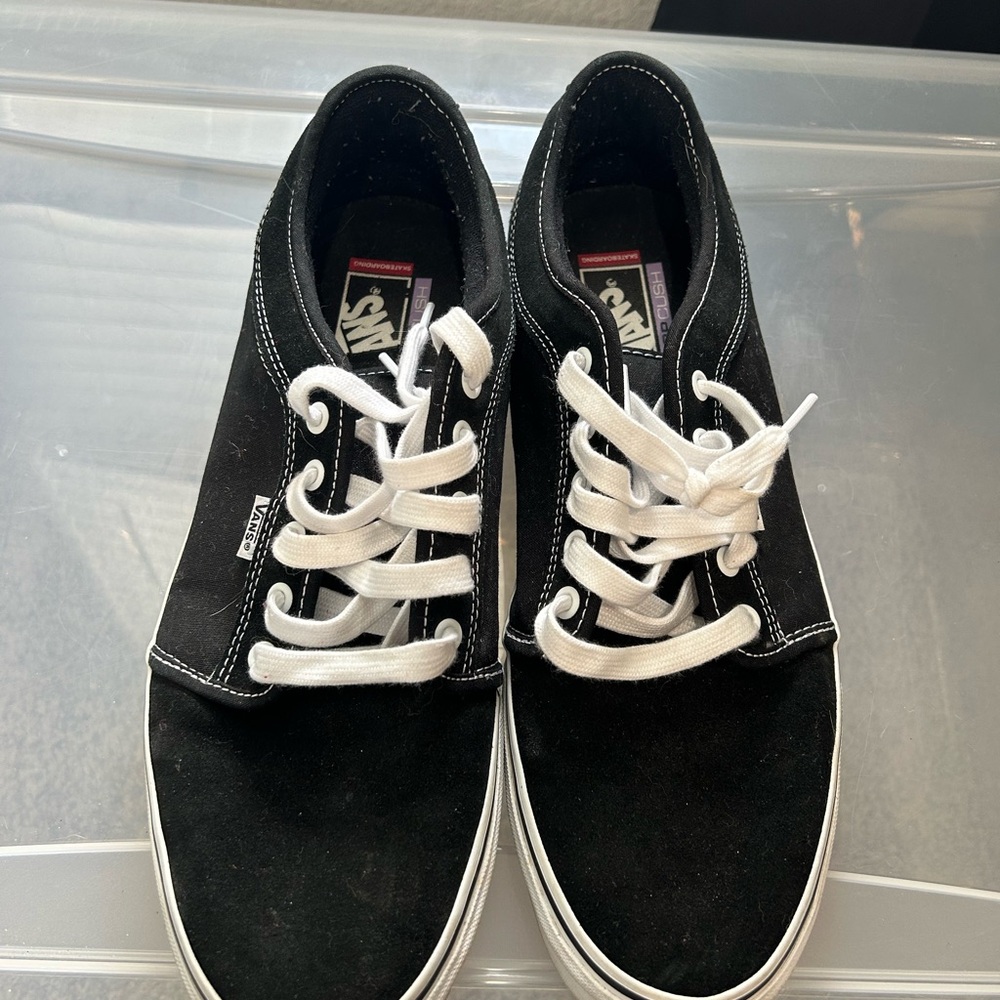 Vans Black and White Classic Skate Sneakers